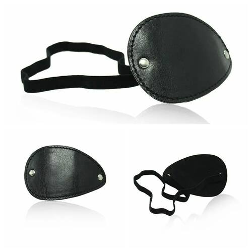 Cosplay Pirate Leather Eye Patch Cover Steampunk Blindfold E
