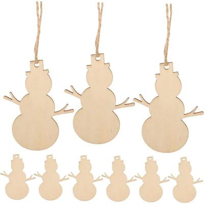 10pcs Christmas Tree DIY Ornaments for Home Paintable Christ