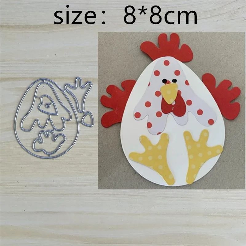 Easter Chicken Crown Metal Cut Dies Stencils for Scrapbookin