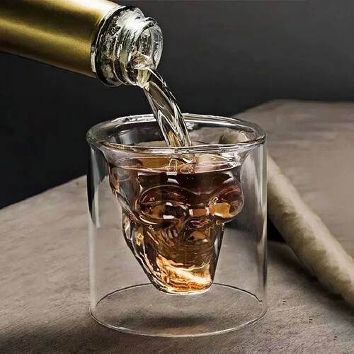 Skull Glass Cups 25/75/150/250ml Crystal Clear Creative Desi