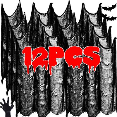 Halloween Black Gauze Outdoor Hanging Scary Gauze Ghost Clot