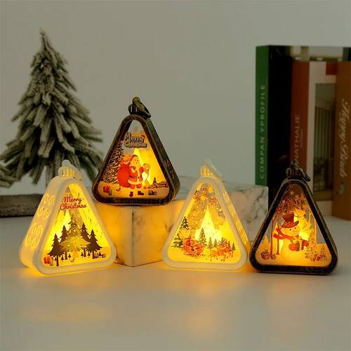 Vintage Christmas LED Night Lights Outdoor Hanging Lanterns