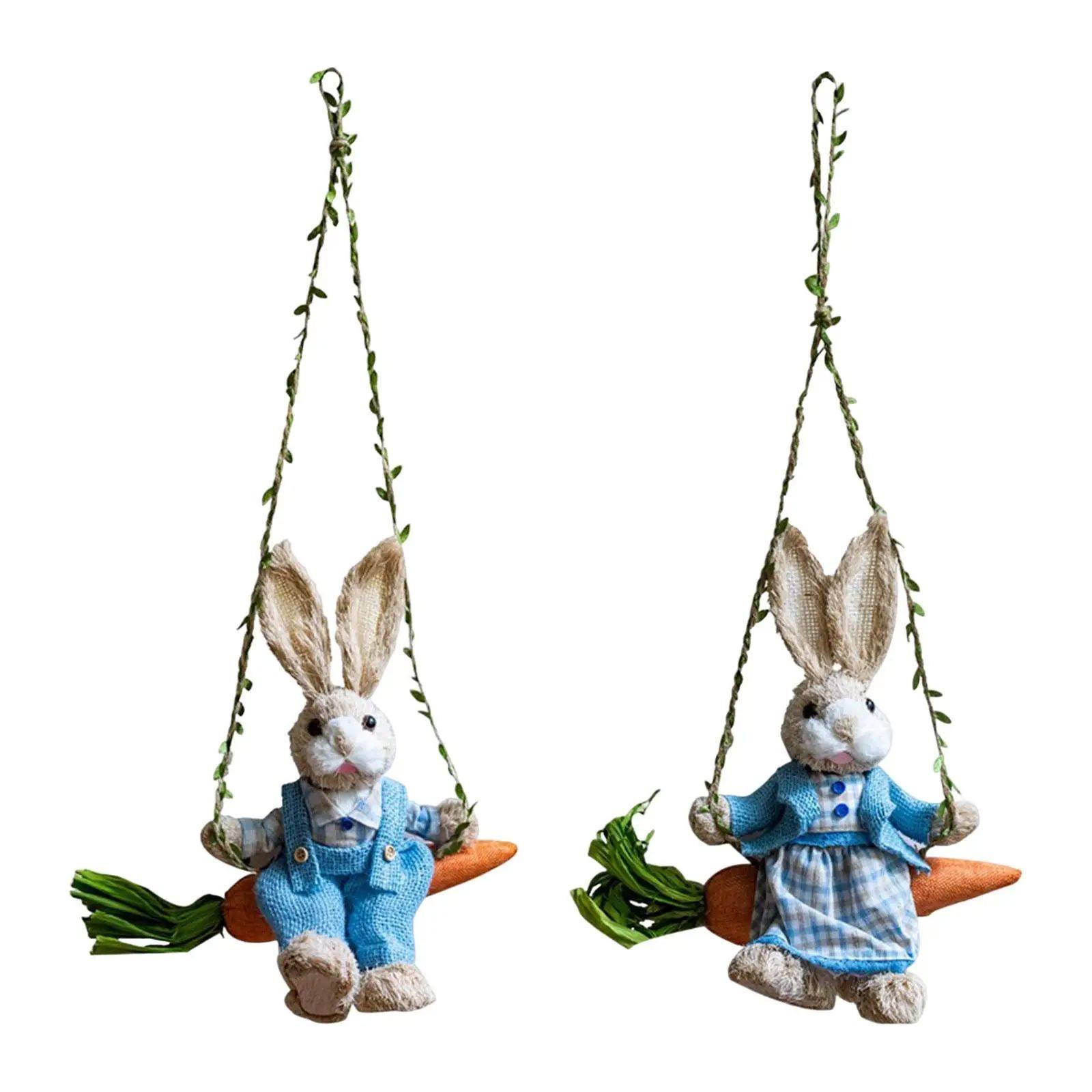 Woven Easter Bunny Pendant Collection Figurine Sculpture Art