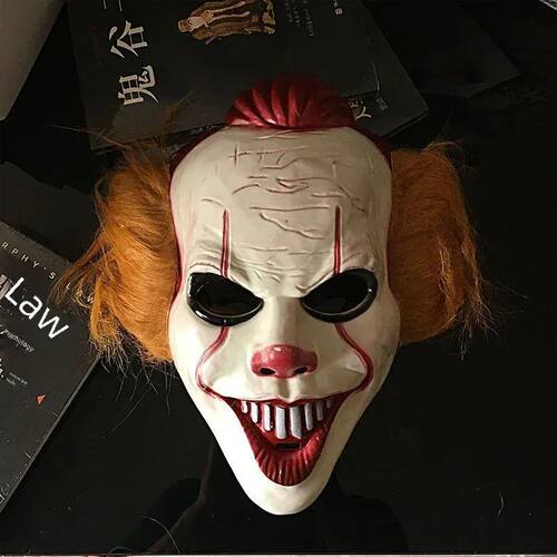 Halloween Terrifying Clown Ghost Full Face PVC Mask Cosplay