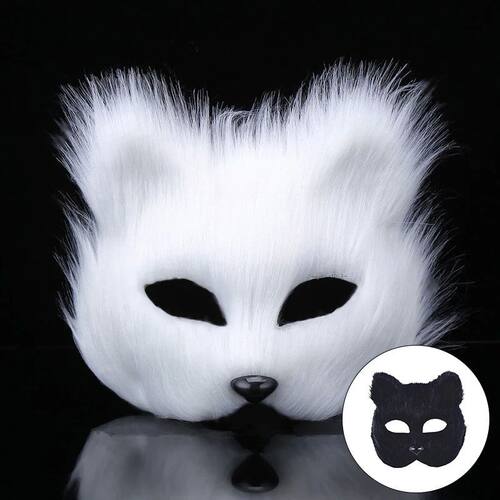 Halloween Fox Shape Half Face Eye Mask Sexy Imitation Cat Ha