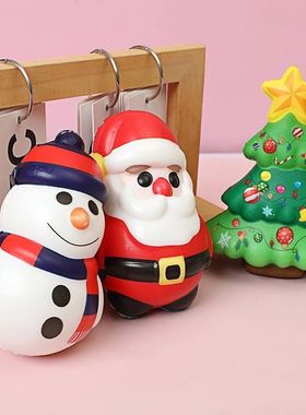 Christmas PU Squishy Anti Stress Reliever Toy Santa Claus Re