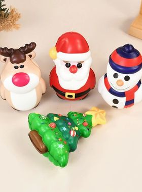 4/1pcs Christmas Anti Stress Reliever Toy Santa Claus Xmas T