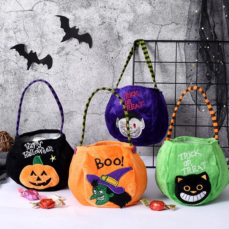 Cute Halloween Candy Bag Halloween Pumpkin Pattern Portable