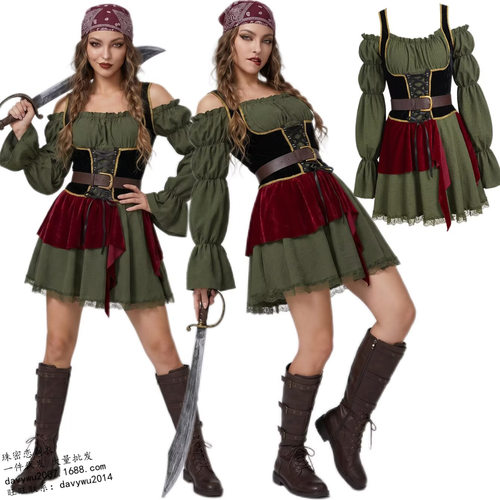 Halloween Costume Women’s Pirate-style Uniform Western Holi