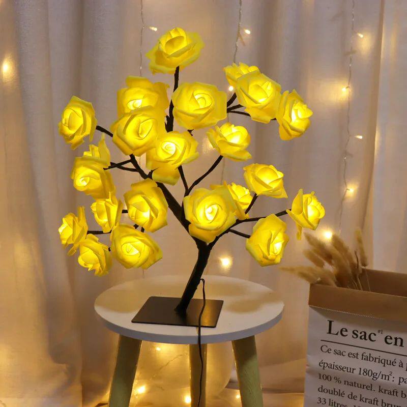 Table Lamp Flower Tree Rose Lamps Fairy Desk Night Lights US