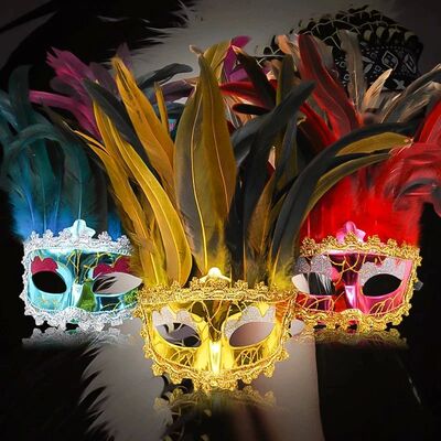 Party Mask Feather Masks Venetian Masquerade Halloween India