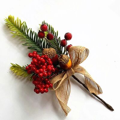 Christmas Simulation Berry Tree Pine Branches Artificial Hol