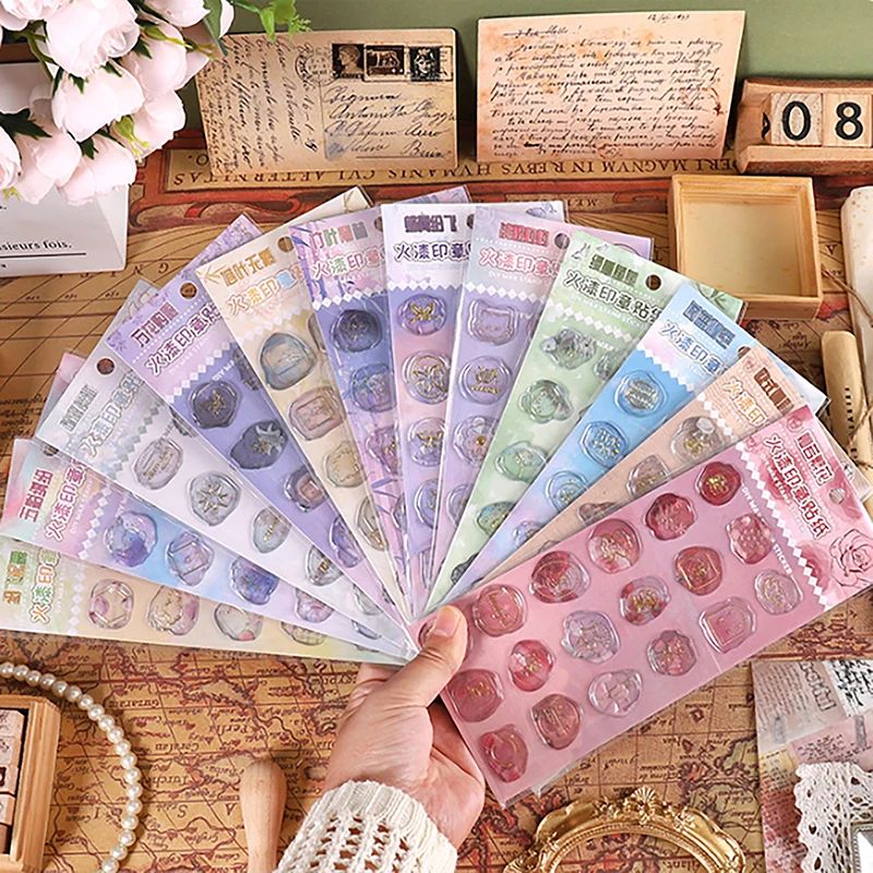 15pcs/set Kawaii DIY Decorative Scrapbook Sticker Lovely Ret