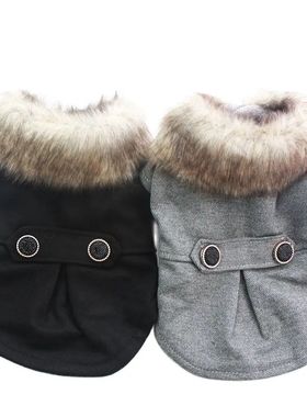 Boy Dog Cat Suit Coat Hoodie Pet Puppy Coat Jacket Fur Colla