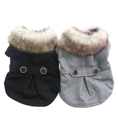 Boy Dog Cat Suit Coat Hoodie Pet Puppy Coat Jacket Fur Colla