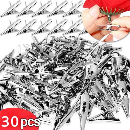 Mini Christmas Flowers Fixed Clips Xmas Tree Flower Metal Fi