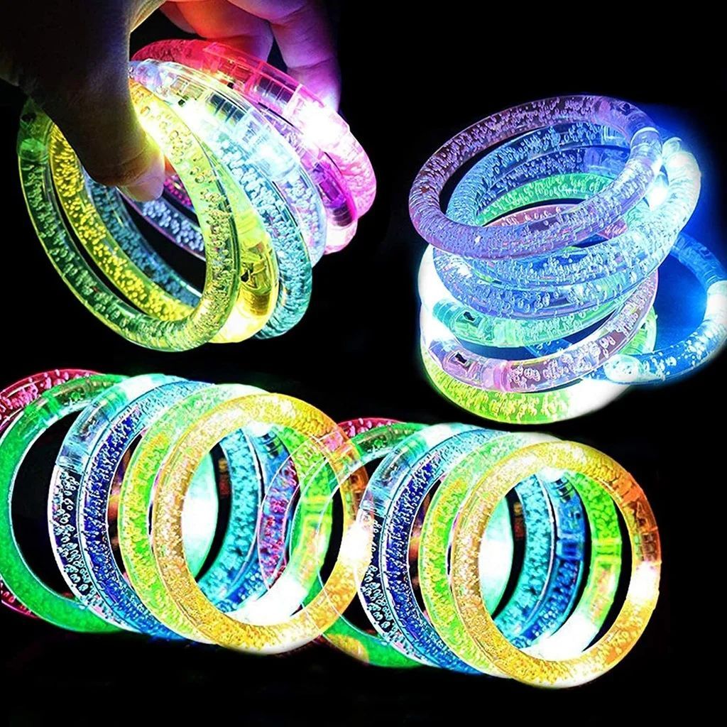 10pcs LED Bracelets GlowInThe Dark Light Up Bracelets Glow S