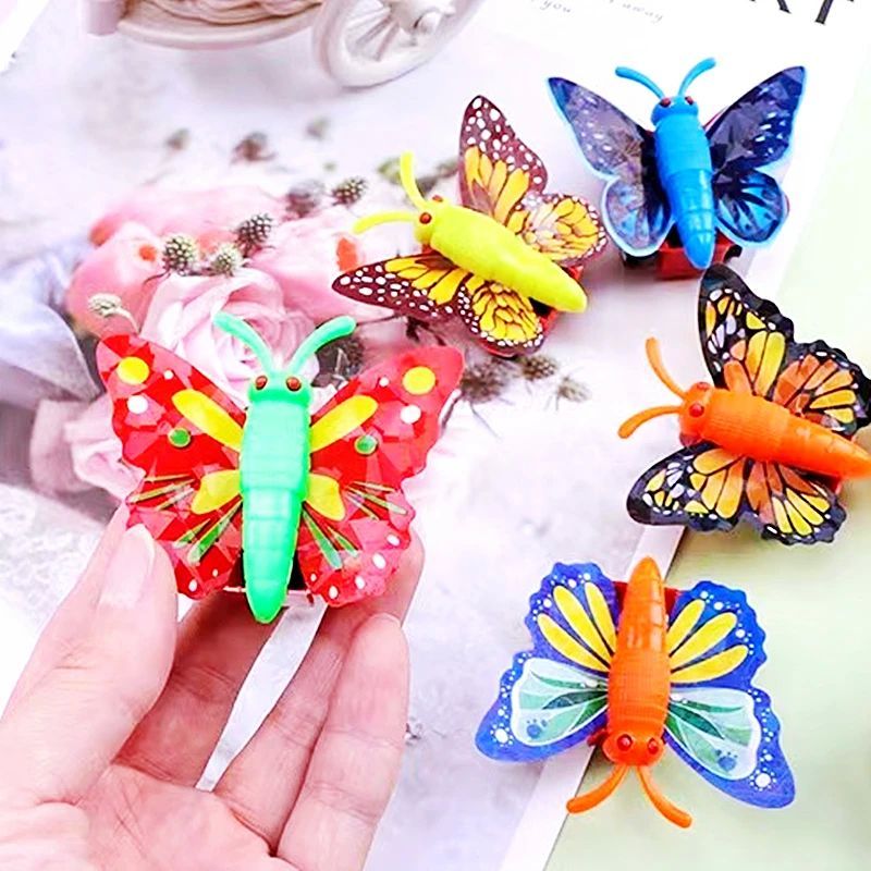12Pcs Color Cartoon Butterfly Pull Back Car Children Birthda