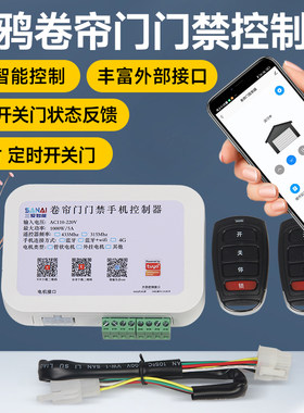 人脸识别指纹密码开关卷帘门