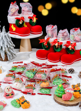 圣诞节礼物糖果棉花糖圣诞靴小红鞋圣诞老人平安夜儿童小礼物零食