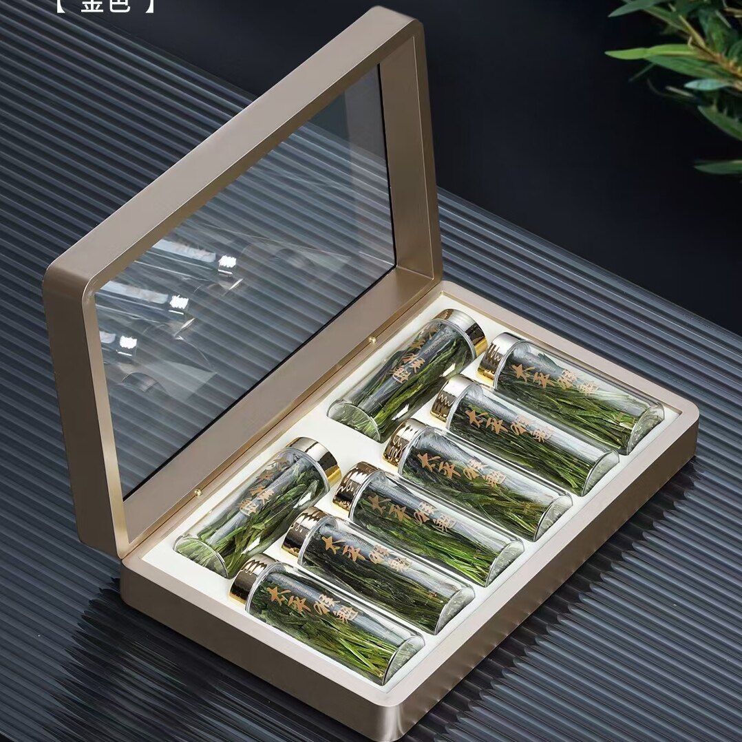 高档茶叶包装盒亚克力太平猴魁空礼盒通用透明玻璃罐绿茶定制空盒