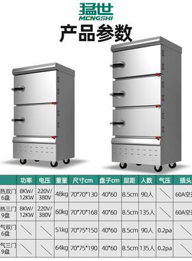 三门蒸饭柜商炖用蒸海鲜汤双门饭842蒸柜蒸煮大型蒸车食堂蒸柜箱