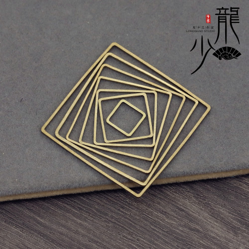 龙少手作正方形铜圈编绳定型