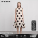 圆领撞色波点宽松无袖 sdeer圣迪奥夏季 女装 连衣裙S252Z1224