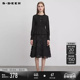 sdeer圣迪奥秋冬装 S244Z1401 连衣裙套装 女装 优雅圆领肌理针织衫