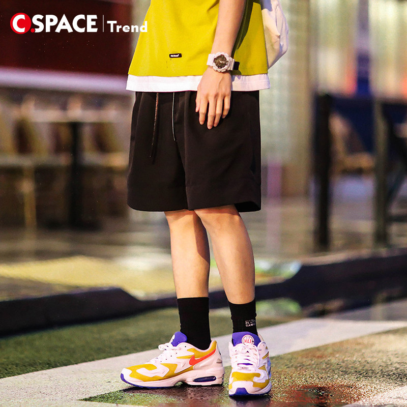 Cspace PSO Chaopai work clothes Elastic summer men and women Drawstring Basics Easy Versatile full marks shorts loversin the Men's clothing, Casual pants  category - from Buy2taobao.com to provide professional Taobao agent buy service