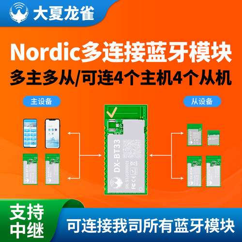 大夏龙雀主从一体多连接蓝牙模块