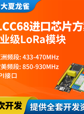 大夏龙雀LoRa无线模块LLCC68工业级传输spi通信433接收发射LR20