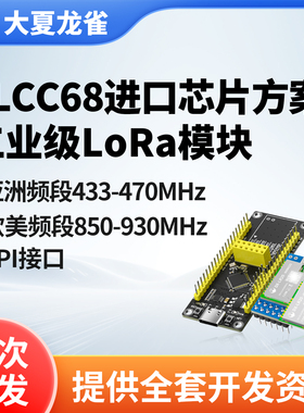 大夏龙雀LoRa无线模块LLCC68工业级传输spi通信433接收发射LR20