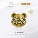 Chow Tai Fook Monology Vante Bear 3D Gold Gold Golden Transfer Pearl Star Bear Пара с веревкой