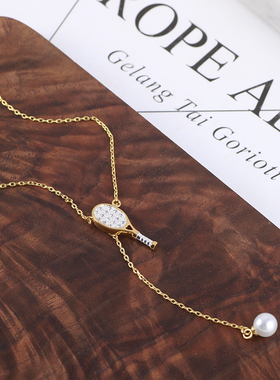 小众ins时尚运动趣味珍珠吊坠女