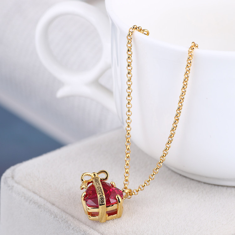 少女心美国形超水晶多色礼物项链