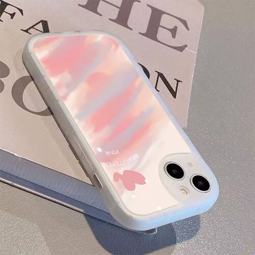 炫彩粉爱心适用苹果17手机壳新款iPhone15/14/13/12/11promax硅胶全包防摔xr/xsmax女16/i7p/8plus软壳保护套