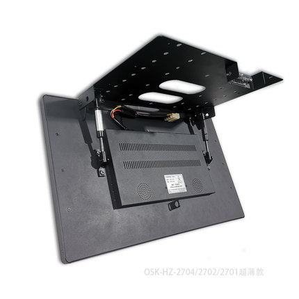 观光车27寸后折车载电脑显示器AV+VGA输入9~36V 超薄高清视角