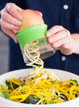 手持式蔬果不锈钢刨丝器螺旋切丝器西葫芦瓜果切面条状长丝条工具