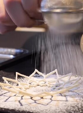 创意镂空法餐点缀树叶翻糖蕾丝垫花朵甜品摆盘硅胶模具蛋糕烘焙