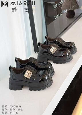 26年妙兹春季时尚潮流厚底增高气质休闲乐福鞋926w1954