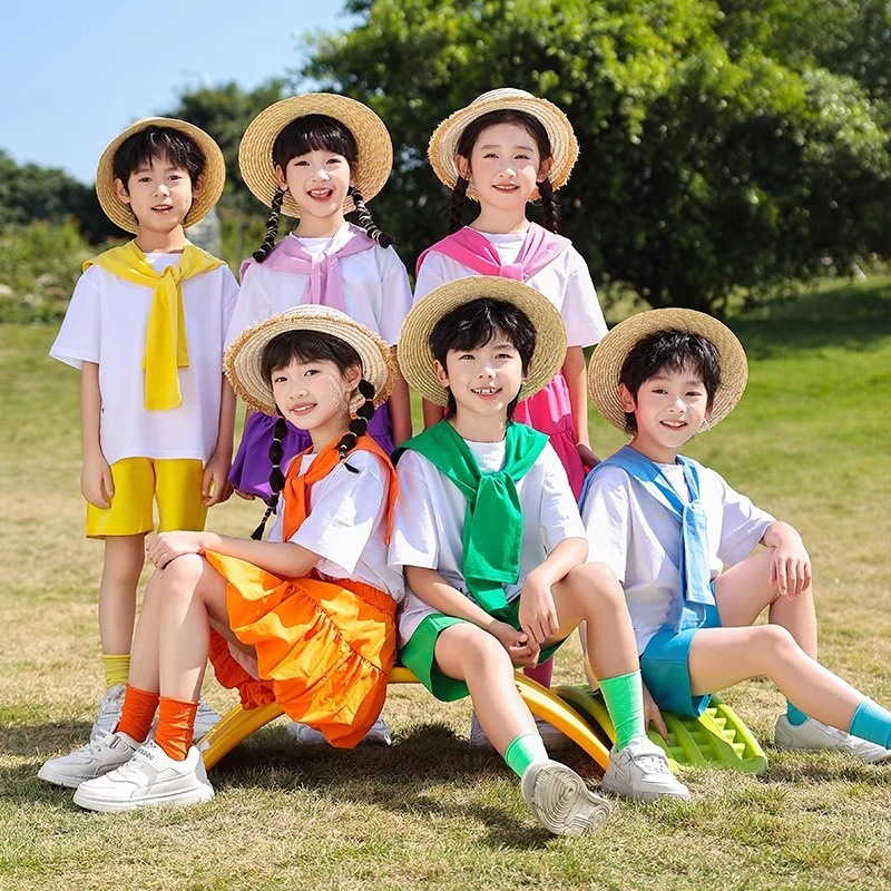 六一儿童节表演服幼儿园毕业照舞蹈合唱服小学生啦啦队团体演出服