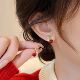珍珠红豆相思耳钉女新款 秋冬耳环小众轻奢高级感气质耳饰 2025爆款