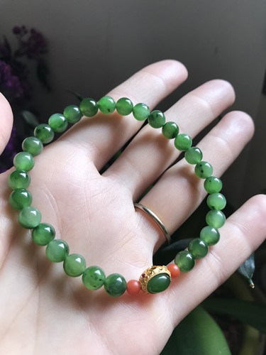 天然和田玉碧玉搭配南红手串小众设计高级感手链女闺蜜礼物