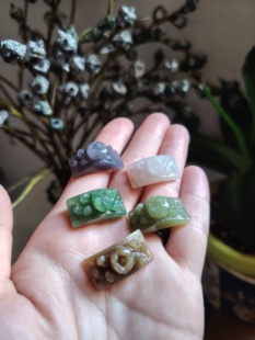 天然和田玉手牌多宝莲花手牌套装女