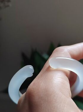 50-51圈口天然无烧无染色玛瑙玉髓手镯白月光荔枝冻开口猫爪玉镯