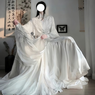 汉服男女同款重工刺绣神君系列改良汉元素大袖衫仙侠风飘逸套装