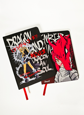2727WORLD 法老 斩龙少女物语系列硬皮漫画笔记本冰龙/炎龙少女