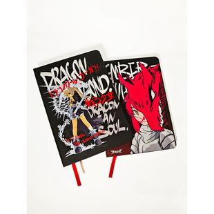 2727WORLD 法老 斩龙少女物语系列硬皮漫画笔记本冰龙/炎龙少女