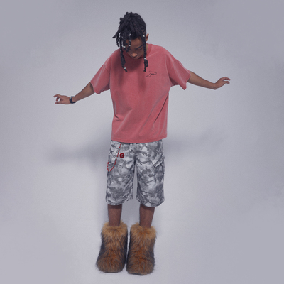 2727WORLD027炒色贴布短袖T恤